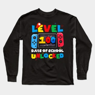 Level Upgrading to 100 days of school funny gift Long Sleeve T-Shirt